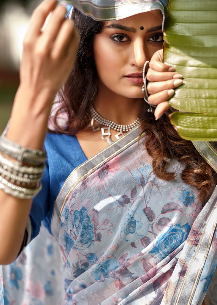 LT Saree Radhika Vol 2 Chiffon Flower Printed Stylish Designer Casual Wear Sarees