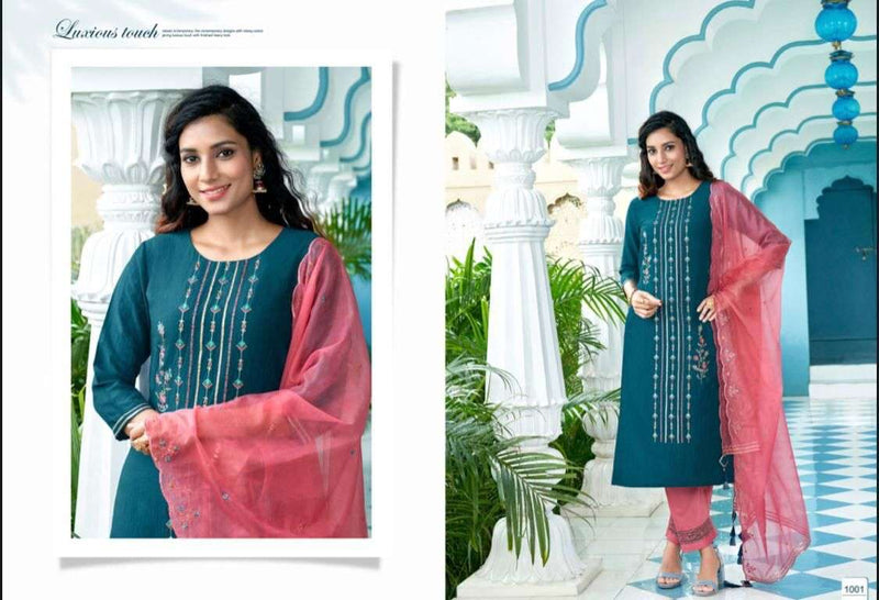 Amaaya Garments Magic Chinon Silk Dress Materials