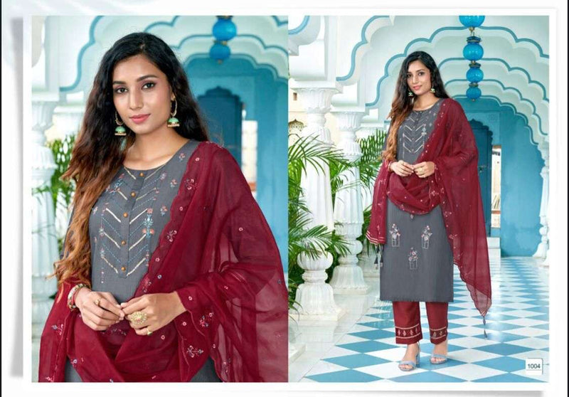 Amaaya Garments Magic Chinon Silk Dress Materials