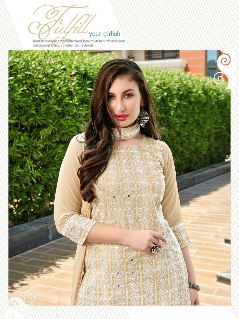 Manas Schiffli Vol 6 Georgette Stylish Hand work  Designer Wear kurtis