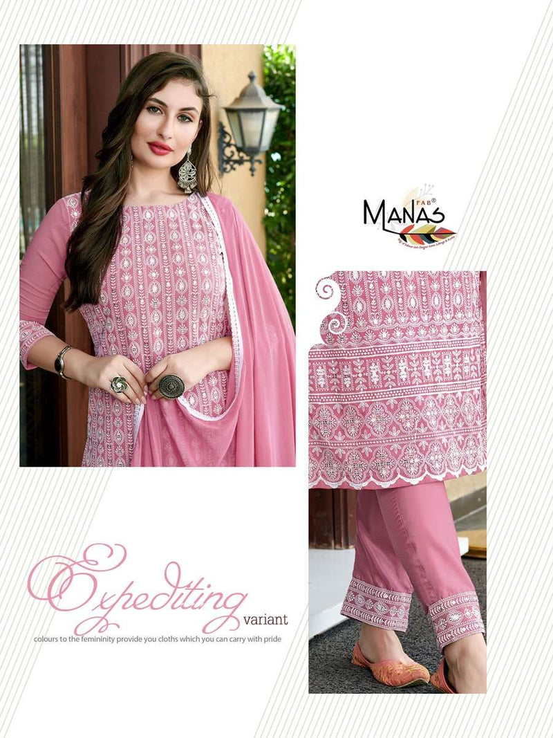 Manas Schiffli Vol 6 Georgette Stylish Hand work  Designer Wear kurtis