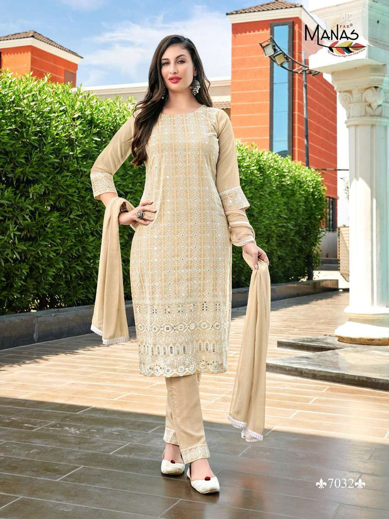 Manas Schiffli Vol 6 Georgette Stylish Hand work  Designer Wear kurtis