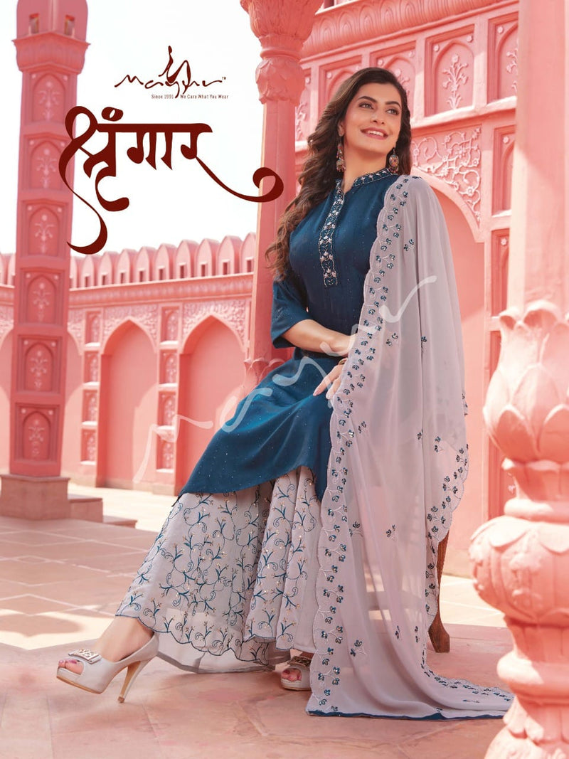 Mayur Shrangar Georgette Stylish Designer Festival Look Kurti