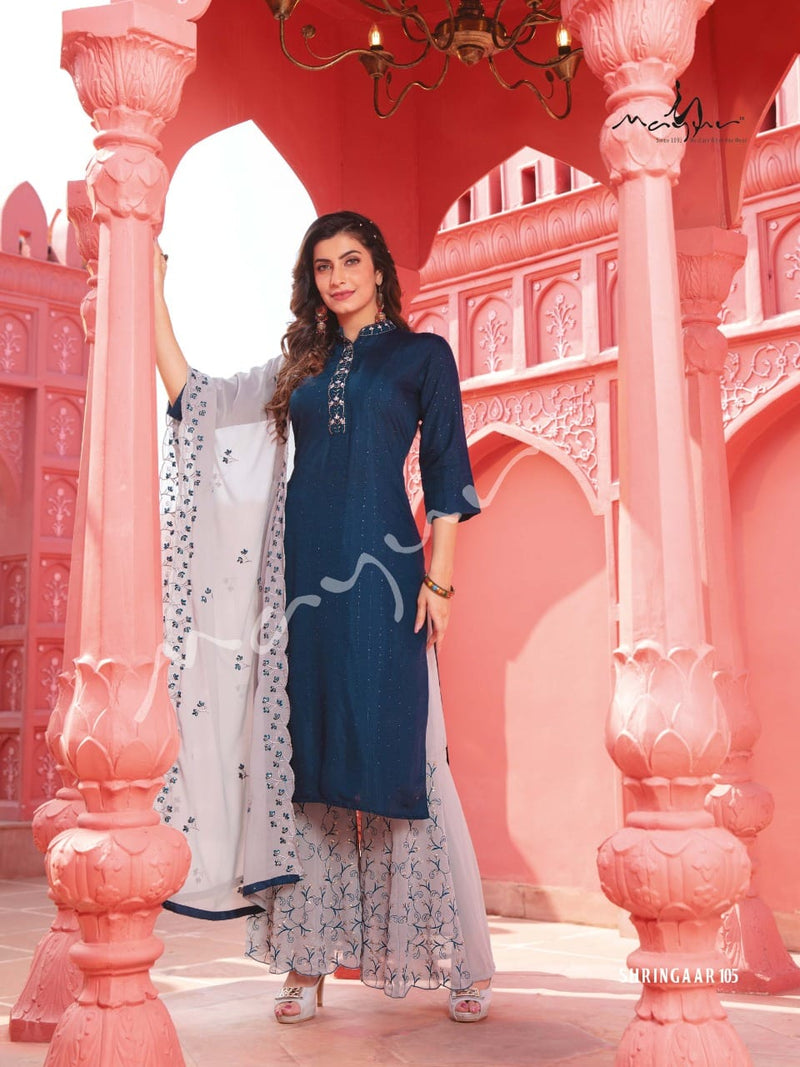 Mayur Shrangar Georgette Stylish Designer Festival Look Kurti