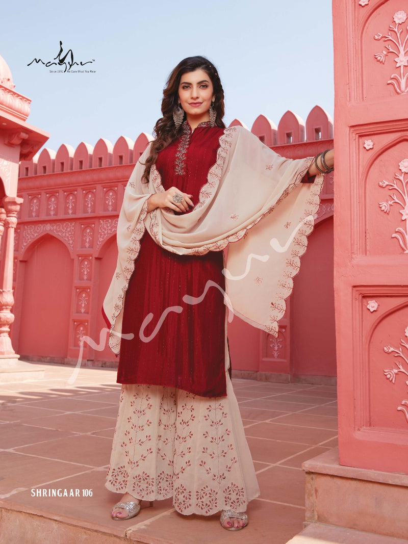 Mayur Shrangar Georgette Stylish Designer Festival Look Kurti