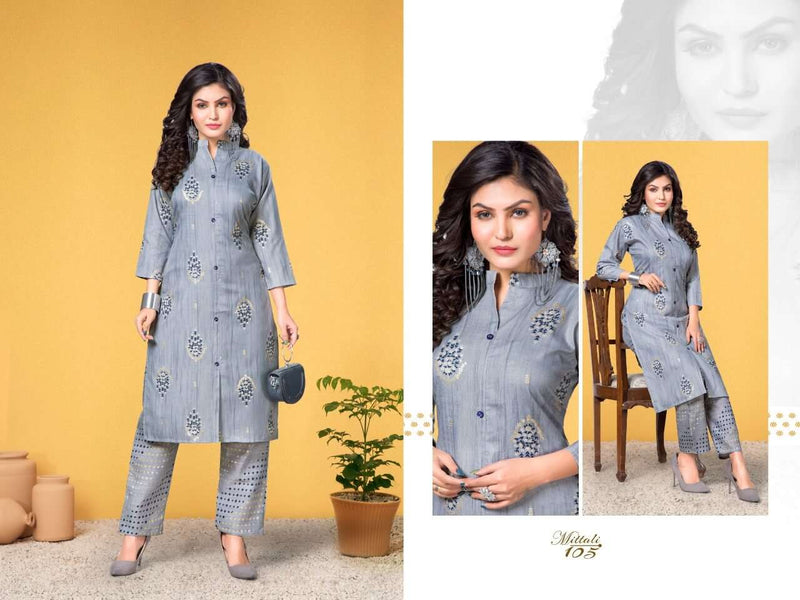 Mittali Kurti With Bottom Capsule Print  Fancy Designer Kurti