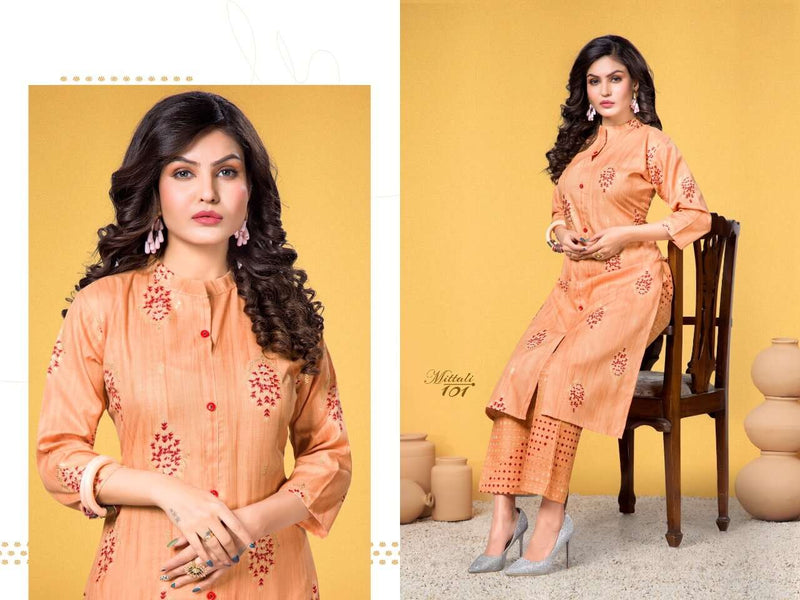 Mittali Kurti With Bottom Capsule Print  Fancy Designer Kurti
