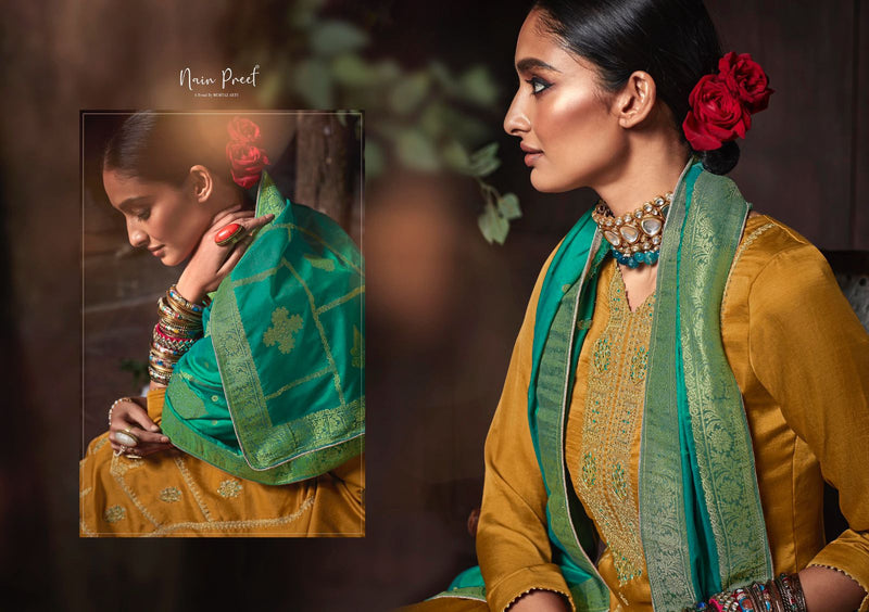 Mumtaz Nainpreet Kashish Soft Silk With Heavy Embroidery Work Stylish Designer Festive Wear Salwar Kameez