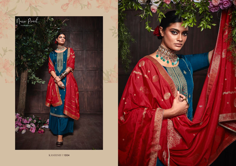 Mumtaz Nainpreet Kashish Soft Silk With Heavy Embroidery Work Stylish Designer Festive Wear Salwar Kameez