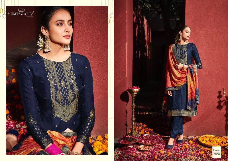 Mumtaz Utsav Dola Viscose Dola With Fancy Work Stylish Designer Festive Wear Fancy Look Salwar Kameez