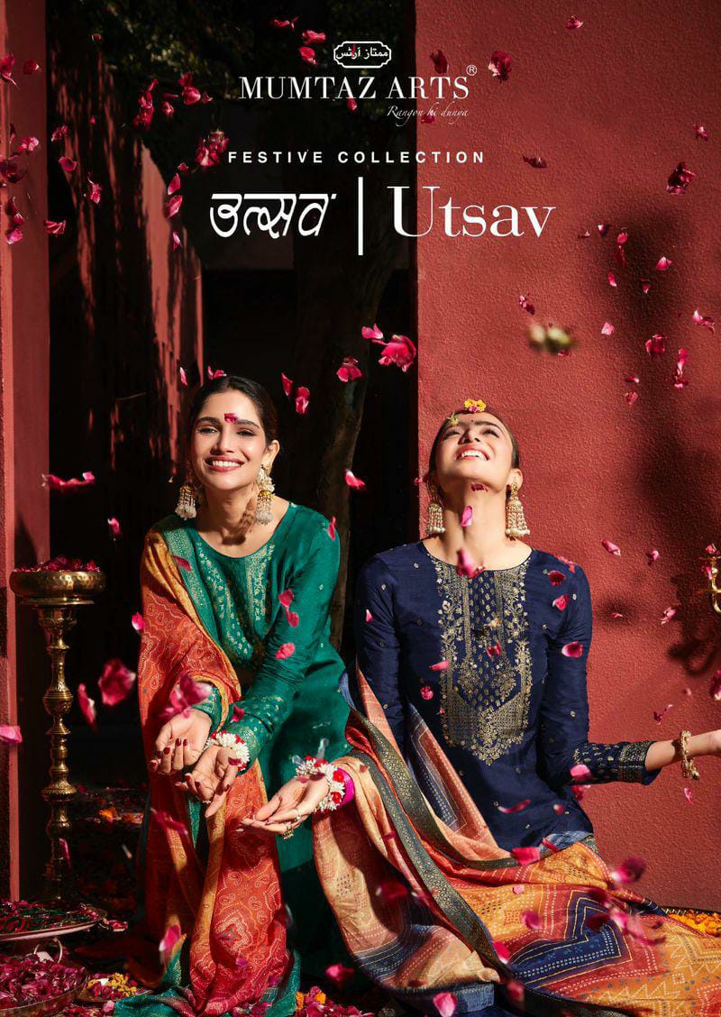 Mumtaz Utsav Dola Viscose Dola With Fancy Work Stylish Designer Festive Wear Fancy Look Salwar Kameez