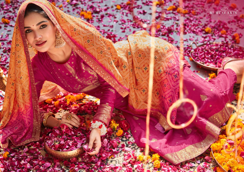 Mumtaz Utsav Dola Viscose Dola With Fancy Work Stylish Designer Festive Wear Fancy Look Salwar Kameez