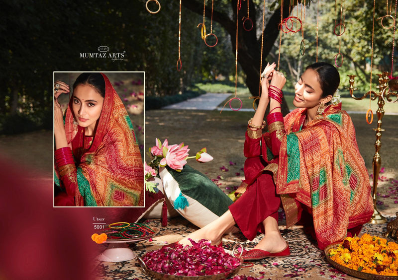 Mumtaz Utsav Dola Viscose Dola With Fancy Work Stylish Designer Festive Wear Fancy Look Salwar Kameez