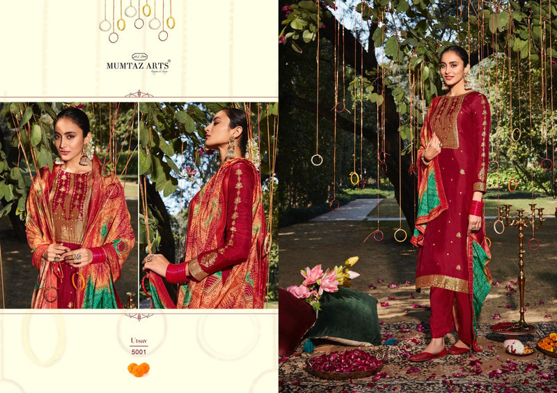 Mumtaz Utsav Dola Viscose Dola With Fancy Work Stylish Designer Festive Wear Fancy Look Salwar Kameez