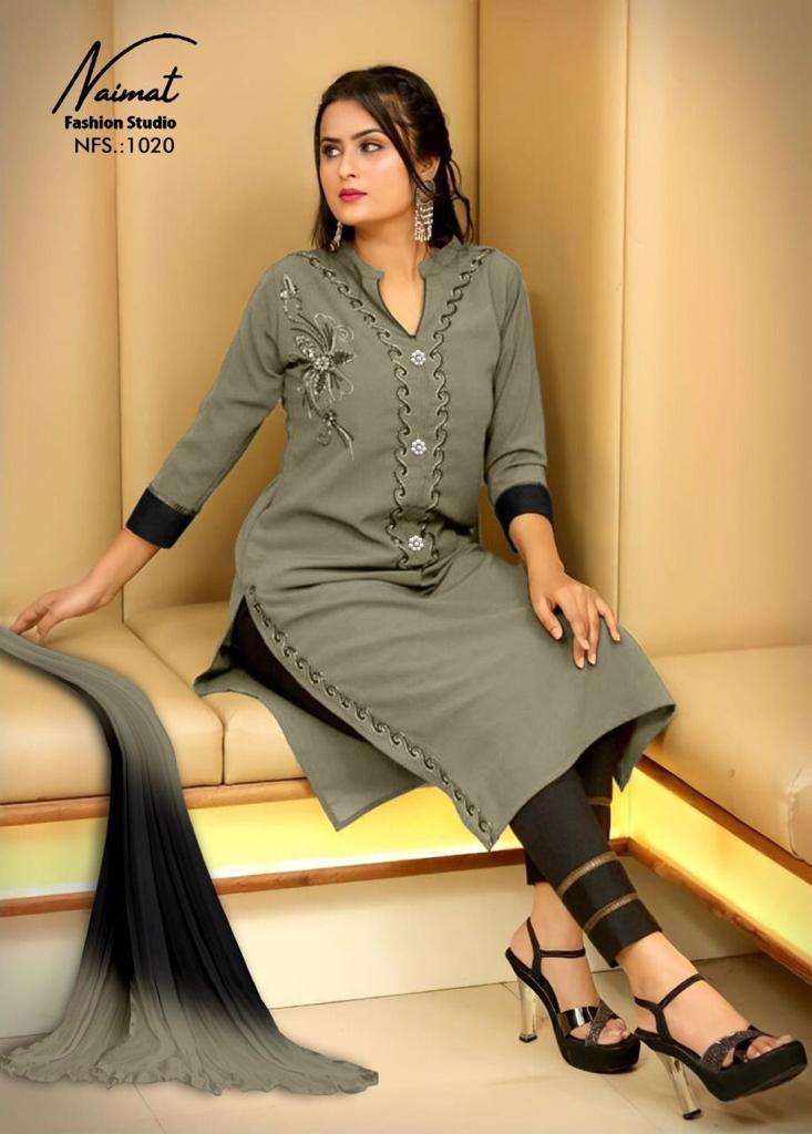 Naimat fashion Studio Dno 1020 B Georgette Stylish Designer Pakistani Style Kurti