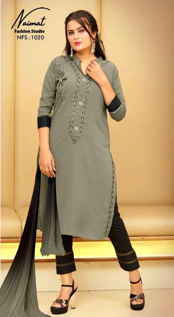 Naimat fashion Studio Dno 1020 B Georgette Stylish Designer Pakistani Style Kurti