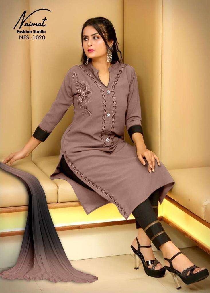 Naimat fashion Studio Dno 1020 Georgette Stylish Designer Pakistani Style Kurti