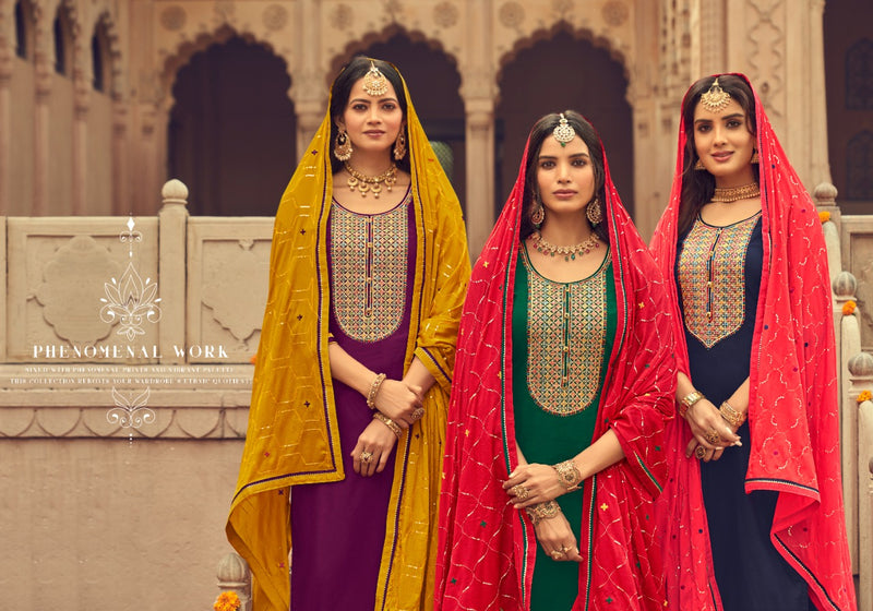 Panch Ratna Ajrakh Silk Stylish Designer Wear Salwar Suit Collection