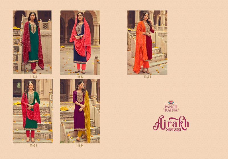 Panch Ratna Ajrakh Silk Stylish Designer Wear Salwar Suit Collection