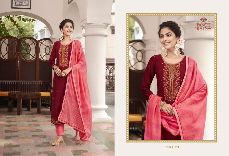 Panch Ratna Angel Parampara Silk Stylish Designer Wear Salwar Kameez