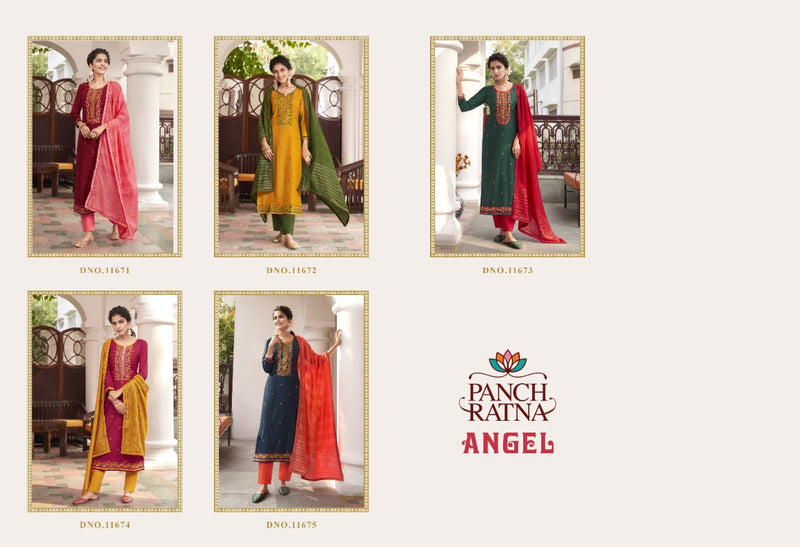 Panch Ratna Angel Parampara Silk Stylish Designer Wear Salwar Kameez