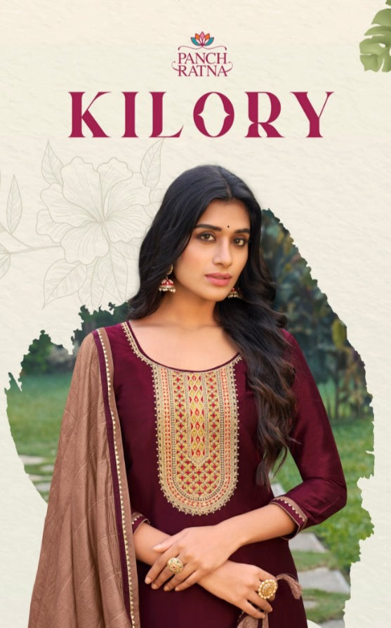 Panch Ratna Kilory Parampara Silk With Fancy Work Stylish Designer Party Wear Casual Wear Salwar Suit