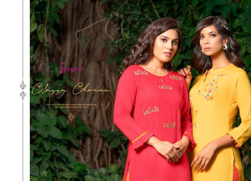 Psyna Pent House Rayon Stylish Designer Hand Work Modern Beautiful Look Kurti