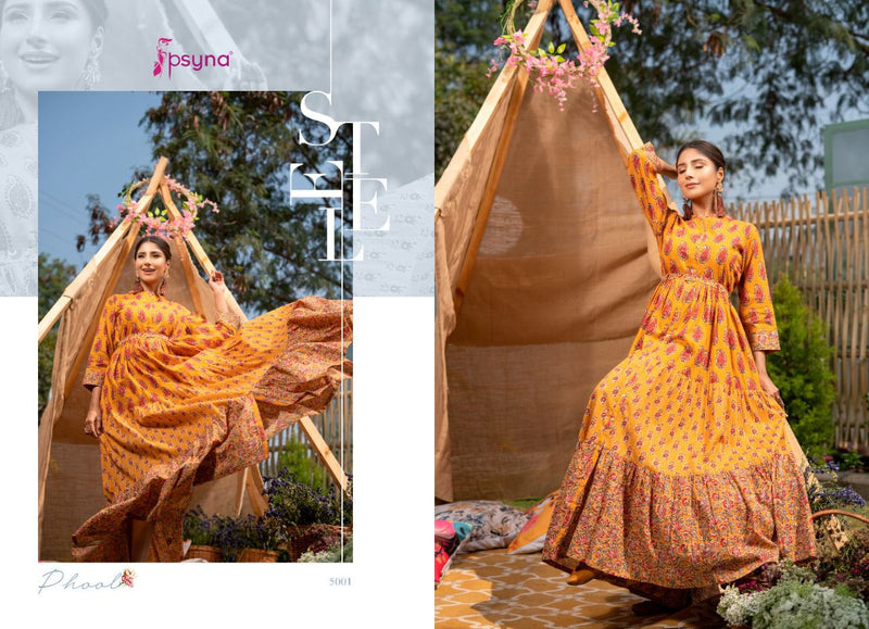 Psyna Phool Vol 5 Cambric Cotton Stylish Designer Modern Beautiful Casual Wear kurti