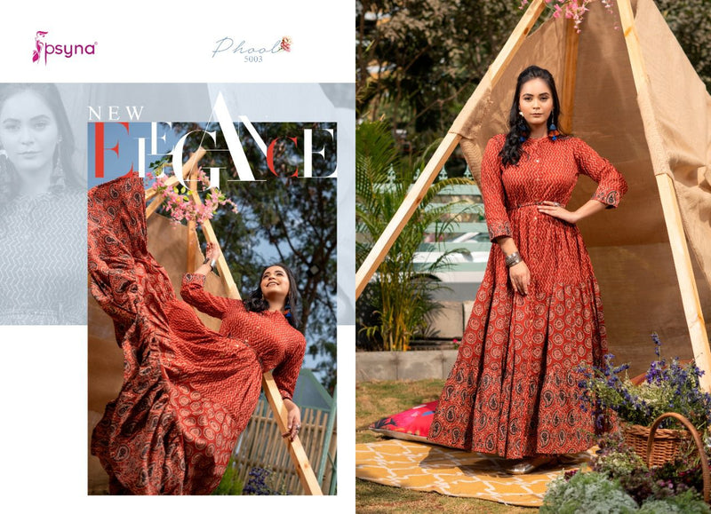 Psyna Phool Vol 5 Cambric Cotton Stylish Designer Modern Beautiful Casual Wear kurti