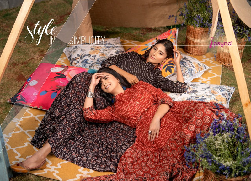 Psyna Phool Vol 5 Cambric Cotton Stylish Designer Modern Beautiful Casual Wear kurti