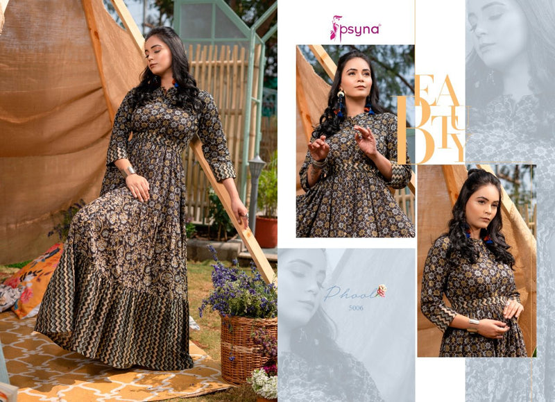 Psyna Phool Vol 5 Cambric Cotton Stylish Designer Modern Beautiful Casual Wear kurti