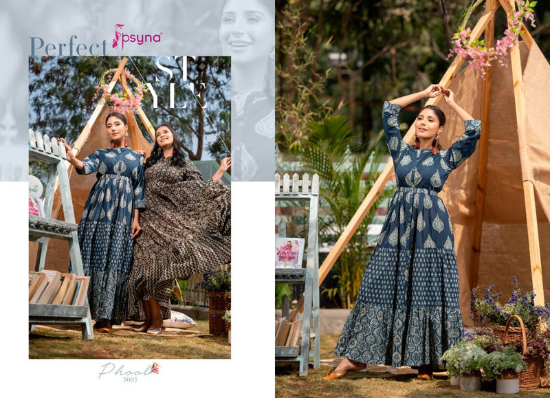 Psyna Phool Vol 5 Cambric Cotton Stylish Designer Modern Beautiful Casual Wear kurti