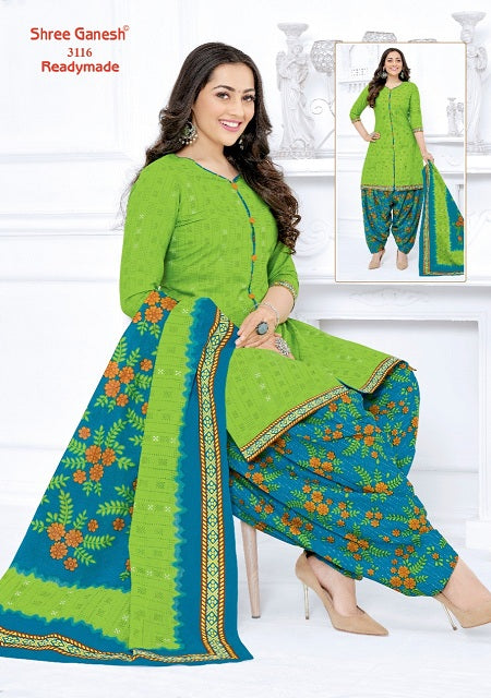 Shree Ganesh Pushpa Vol 1 Ready Made Cotton Printed Patiyala Style Festive Wear Salwar Kameez