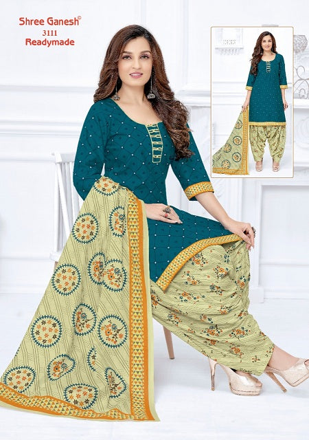 Shree Ganesh Pushpa Vol 1 Ready Made Cotton Printed Patiyala Style Festive Wear Salwar Kameez