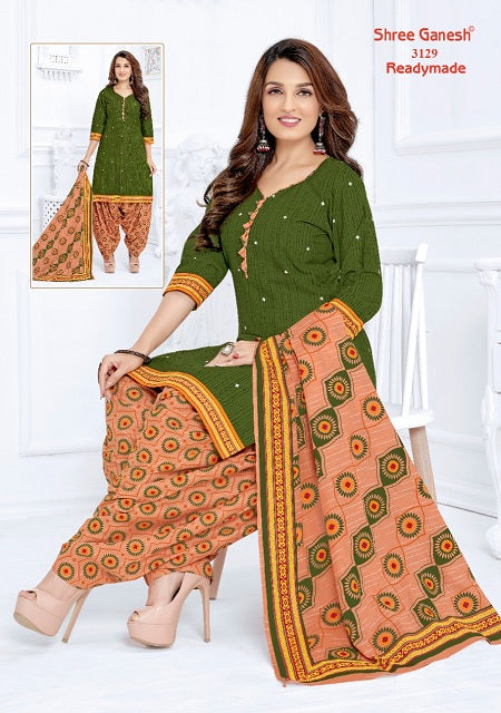 Shree Ganesh Pushpa Vol 1 Ready Made Cotton Printed Patiyala Style Festive Wear Salwar Kameez