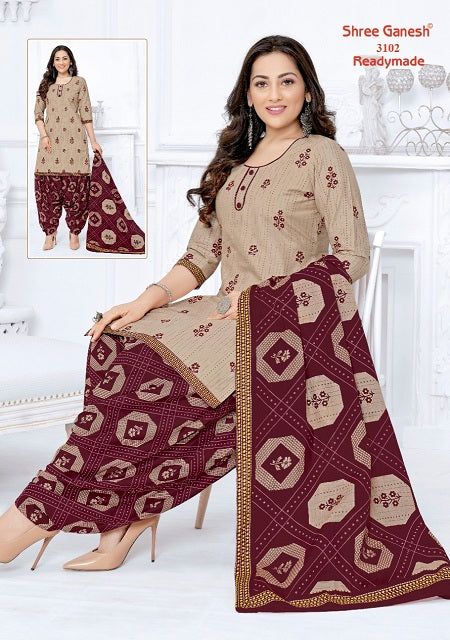 Shree Ganesh Pushpa Vol 1 Ready Made Cotton Printed Patiyala Style Festive Wear Salwar Kameez