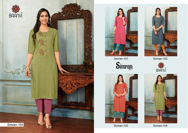 R Studio Baanvi Simran Namo Slub Stylish Designer Casual Wear Kurti