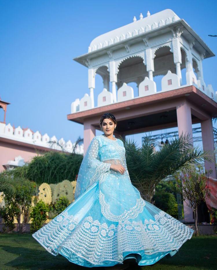 Rajgharana Dno 1017 Georgette With Heavy Embroidery Stylish Designer Indo Western Lehanga