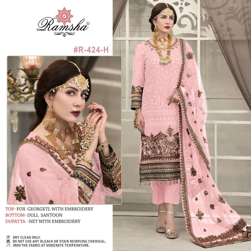 Ramsha Dno 424 H Georgette Stylish Designer Party Wear Salwar Kameez