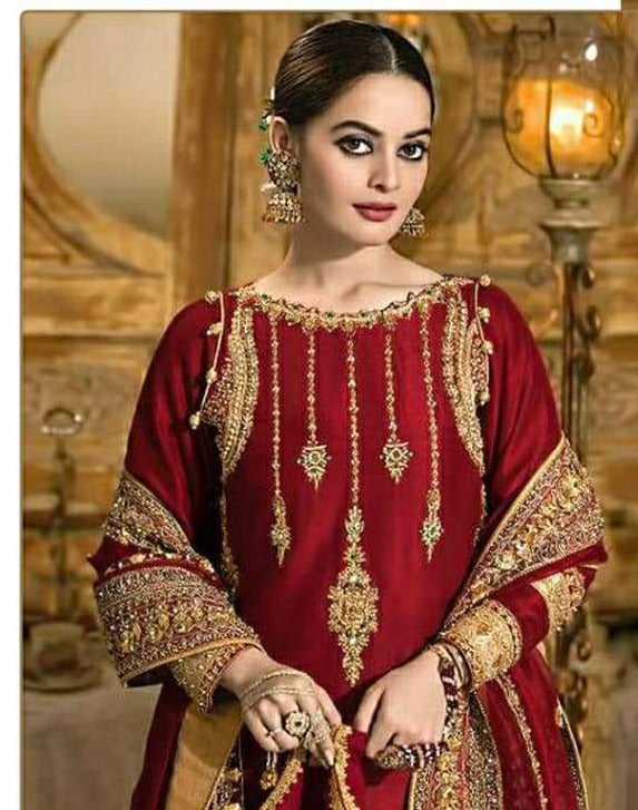 Ramsha R 381 A  Fox Georgeete Stylish Designer Salwar Kameez