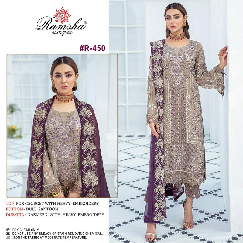 Ramsha Dno 450 Georgette Stylish Designer Party Wear Salwar Suit
