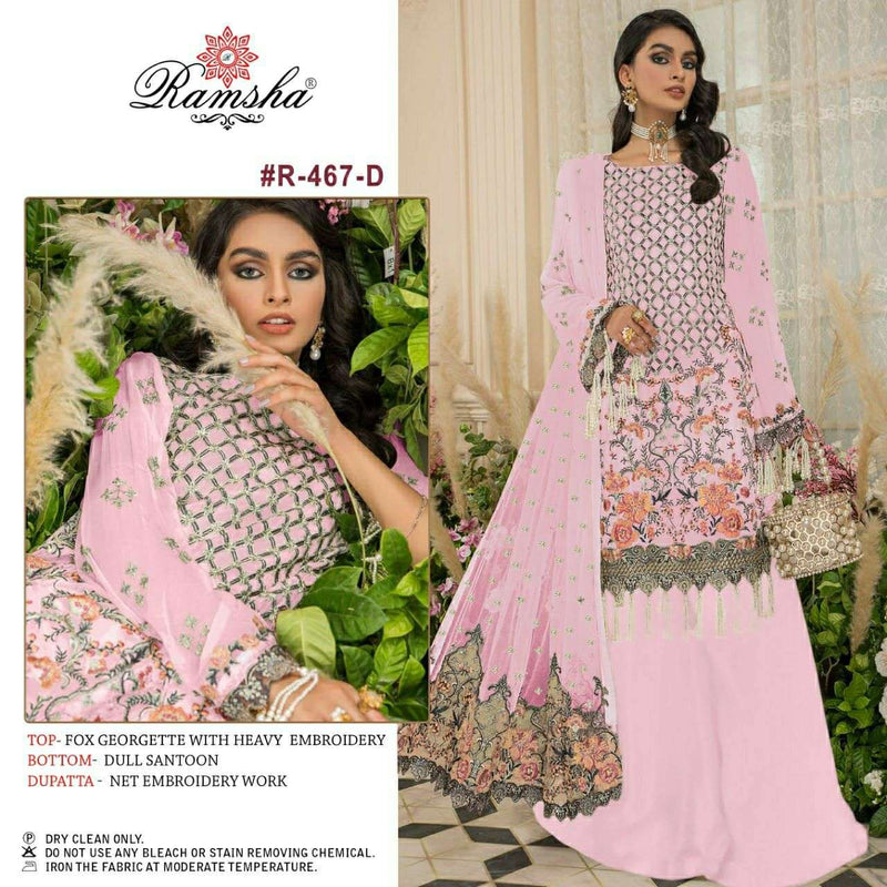 Ramsha Dno 467 D Georgette Stylish Designer Party Wear Salwar Kameez
