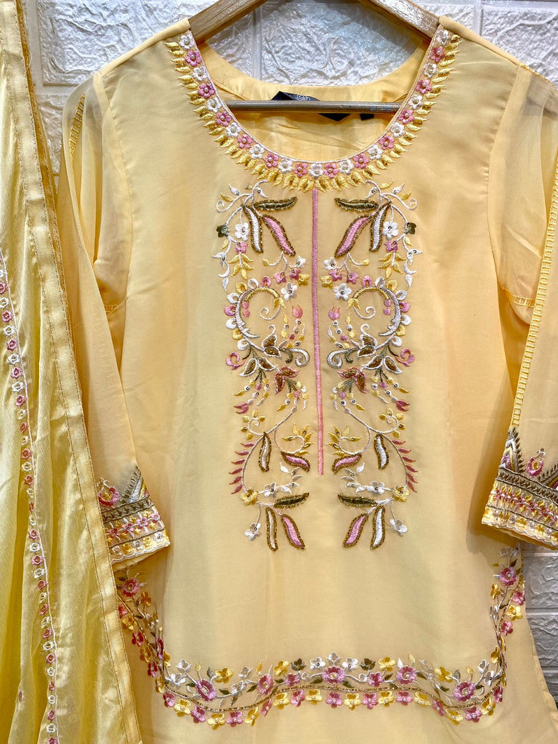 Ramsha Dno R 1001 Georgette With Heavy Embroidery Work Attractive Look Pret Kurti
