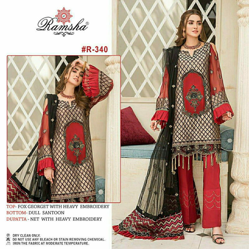 Ramsha Dno 340 Georgette Stylish Designer Party Wear Salwar Kameez
