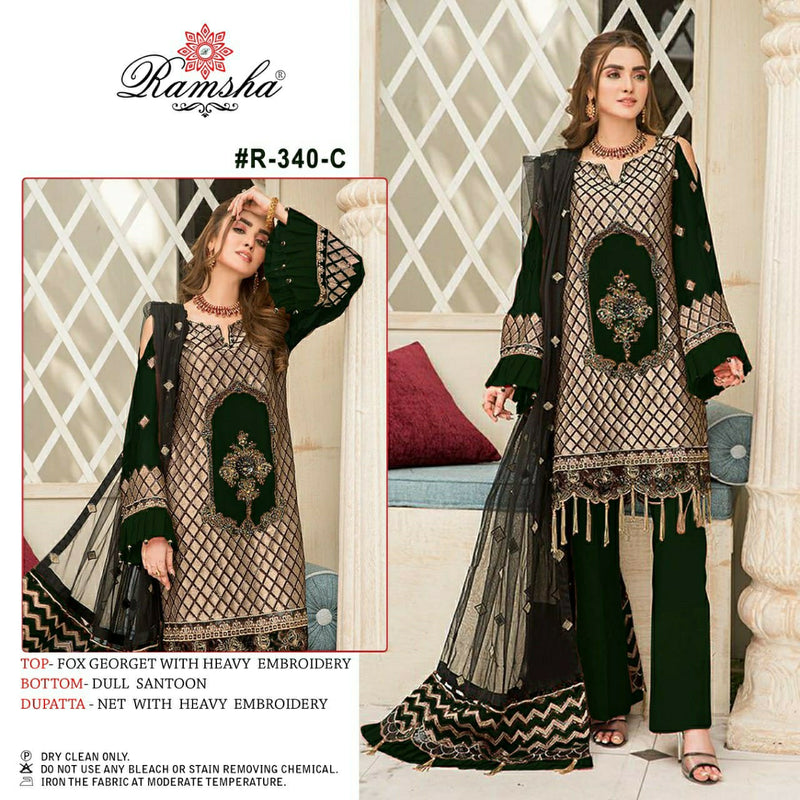 Ramsha Dno 340 C Georgette Stylish Designer Party Wear Salwar Kameez