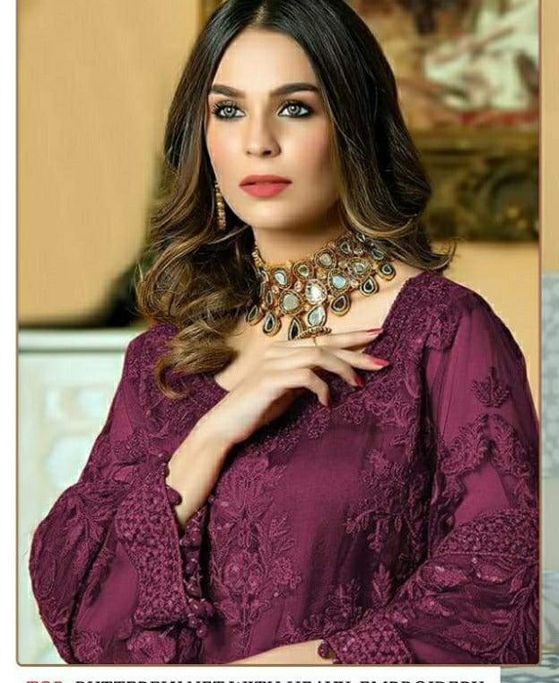 Ramsha R 383 Butterfly Net Designer Salwar Kameez