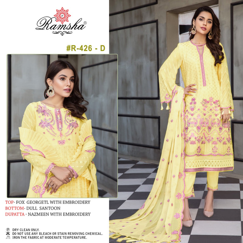 Ramsha R 426 D Georgette Stylish Designer Party Wear Salwar Kameez