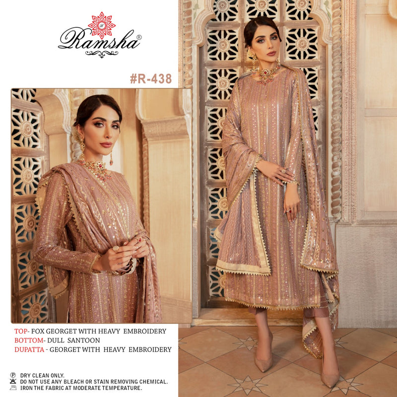 Ramsha R 483 Georgette Heavy Embroidered Work Salwar kameez