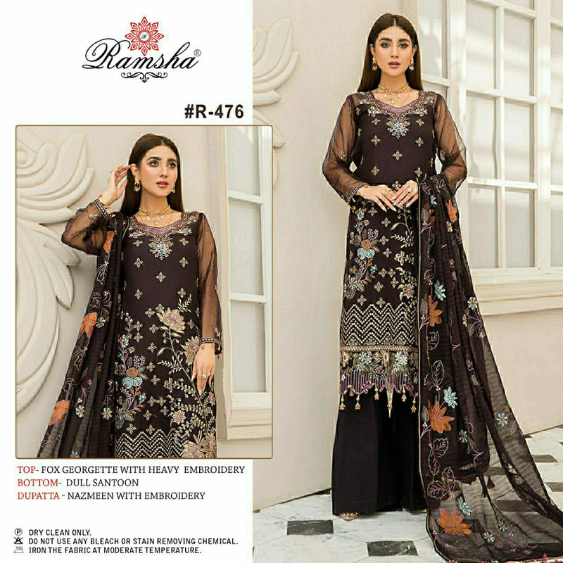 Ramsha Dno R 476 Georgette Stylish Designer Party Wear Salwar Kameez