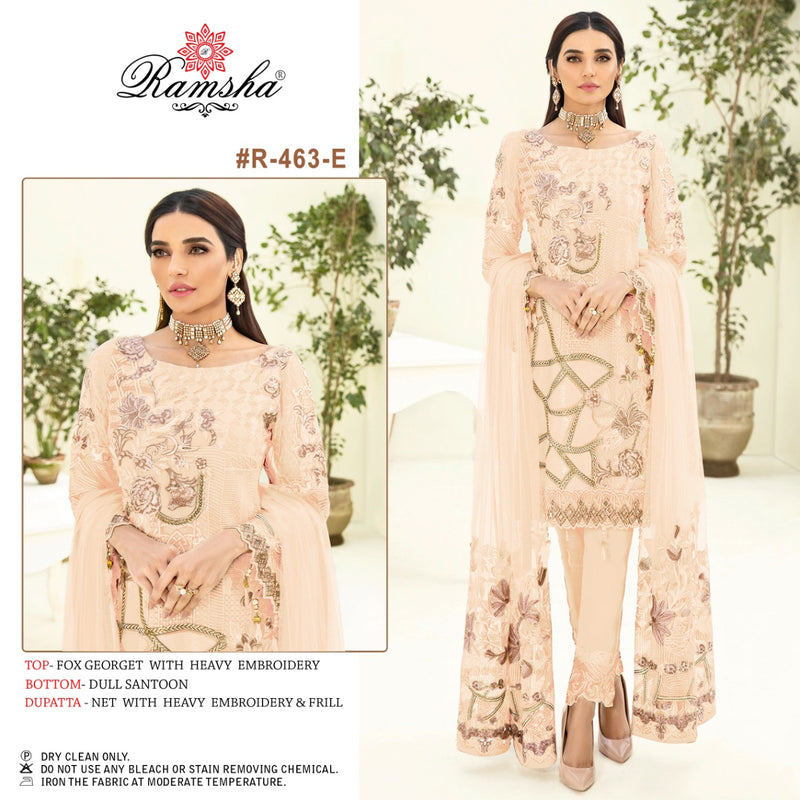 Ramsha R 463 E Georgette With Heavy Embroidered Stylish Designer Party Wear Salwar Suit